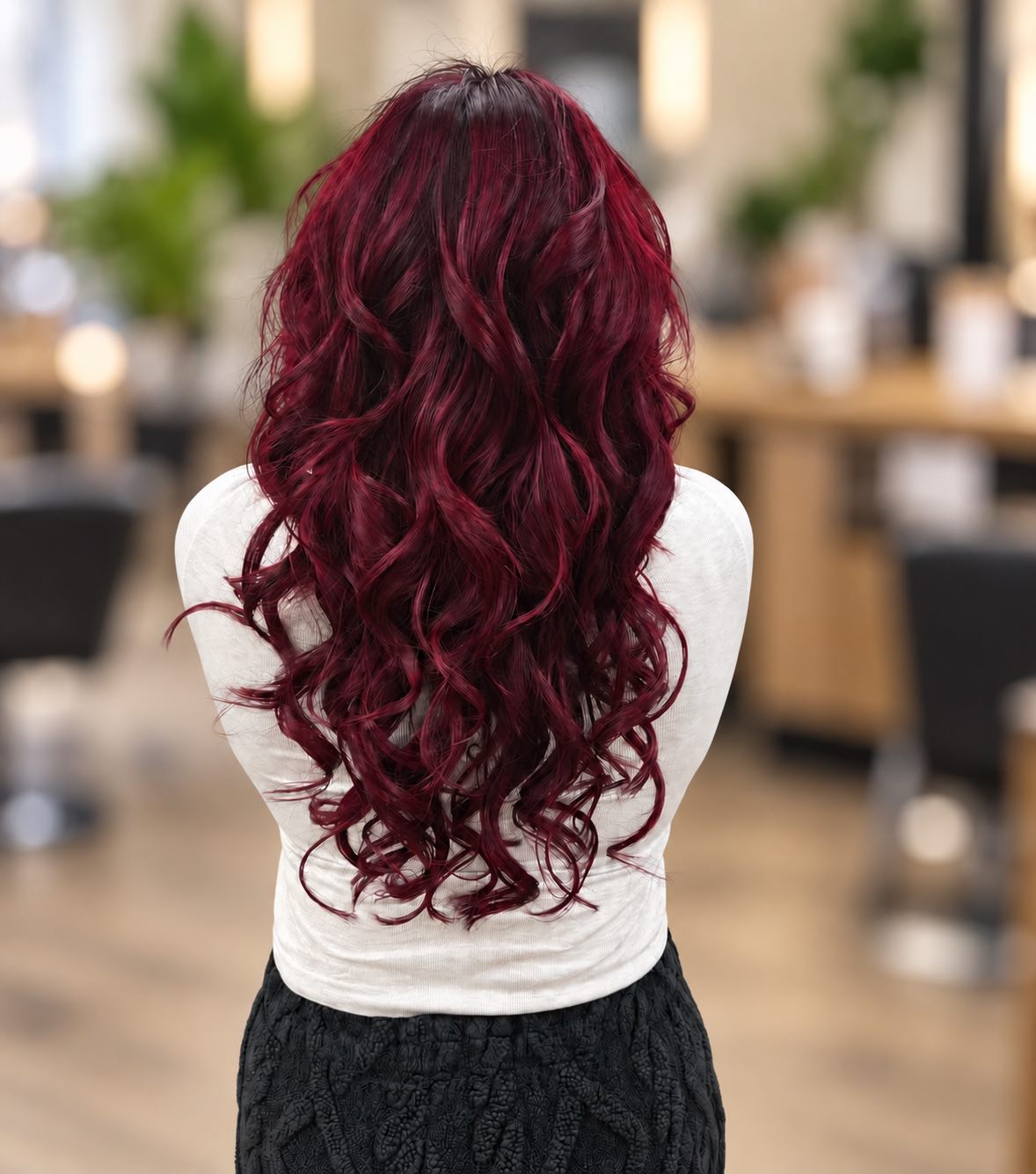 Smooth, vibrant red hair